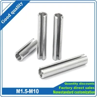 150pcs m1 5 m2 m2 5 m3 m4 m5 m6 m8 m10 304 stainless steel elastic cotter cylindrical positioning tension dowel roll spring pin