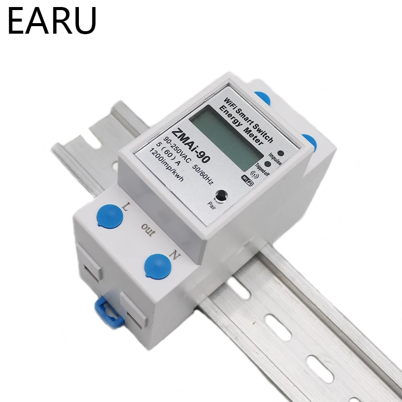 Умный измеритель мощности с Wi-Fi расхода энергии в ваттах/ч вольтметр 90-250 В