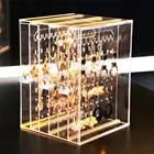 Пластиковая витрина для серег, прозрачная витрина для украшений, органайзер для сережек-гвоздиков, прочная прозрачная стойка для сережек