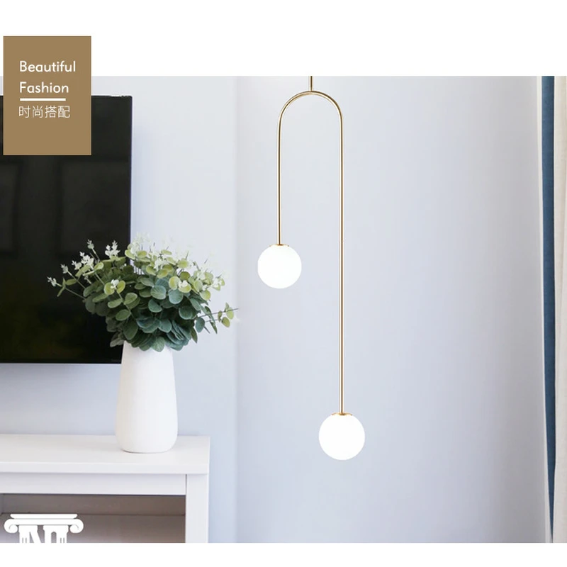 Светодиодный постмодерн Nordic железа Стекло пузыри дизайнерские светодиодный