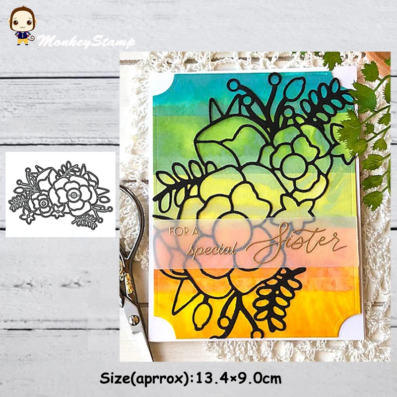 Красивый контур обезьяны металлические штампы трафареты для сделай сам