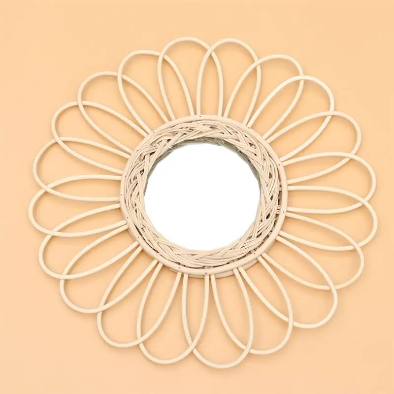 1 шт. ротанговое художественное зеркало из тростника Тканое Настенное подвесное