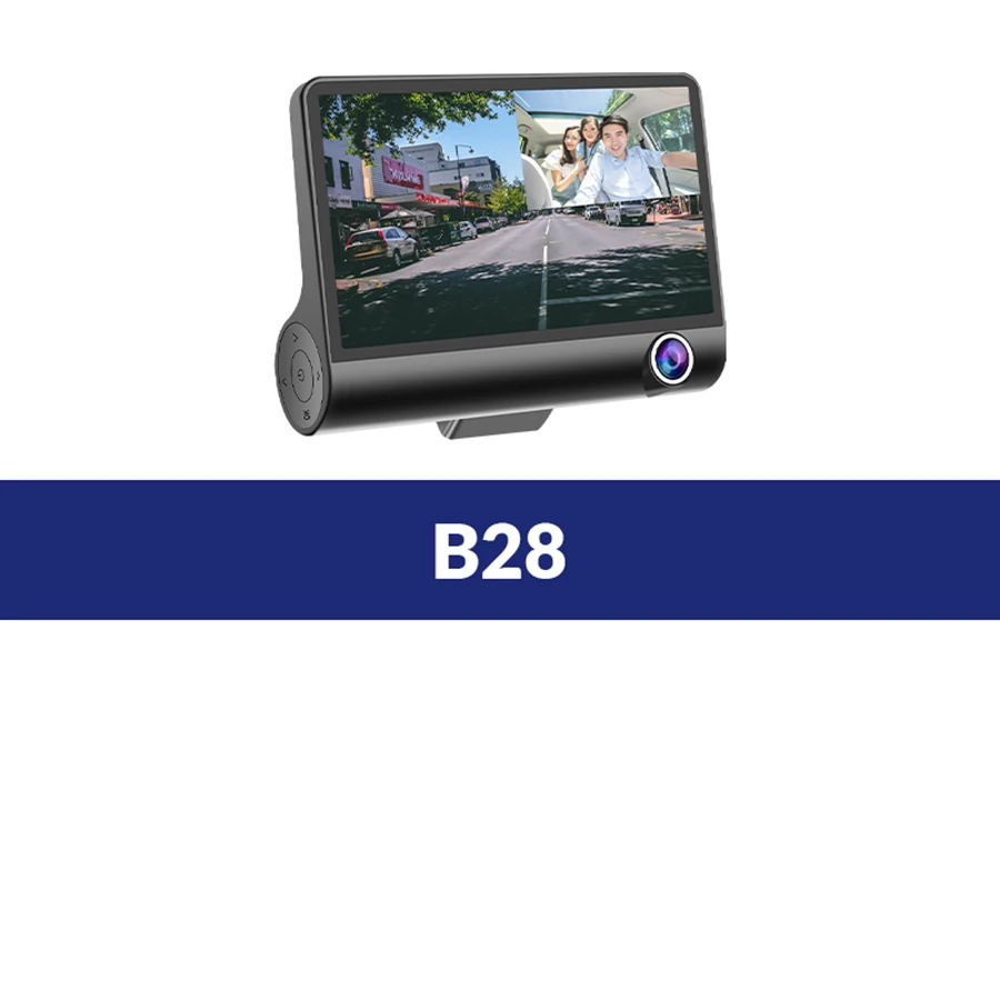 B28 E-ACE Автомобильный видеорегистратор 3 камеры s объектив 4,0 дюймов видеорегистратор двойной объектив с камерой заднего вида видеорегистратор авто регистратор Dvrs видеорегистратор - Название цвета: B28