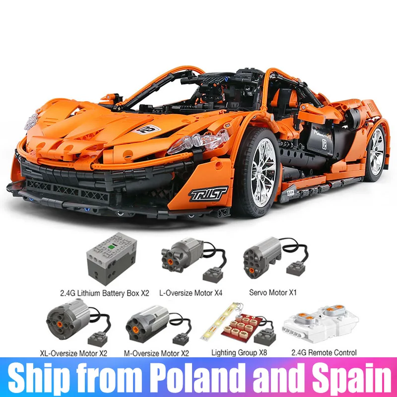 1-8 соотношение Technic серия mlaren P1 Комплект гоночных автомобилей приложение RC модели строительные блоки мощность двигатель функция игрушки Fit 20087