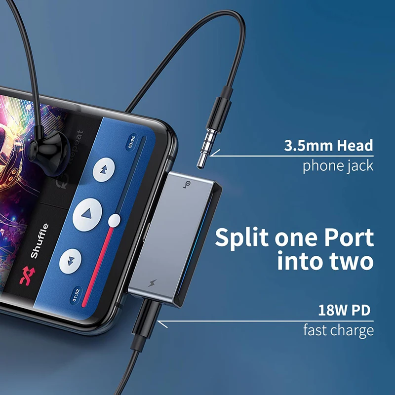 Baseus L57 usb type c адаптер usb c до 3,5 мм aux Наушники адаптер с PD 18 Вт Быстрая зарядка для телефона type c Jack