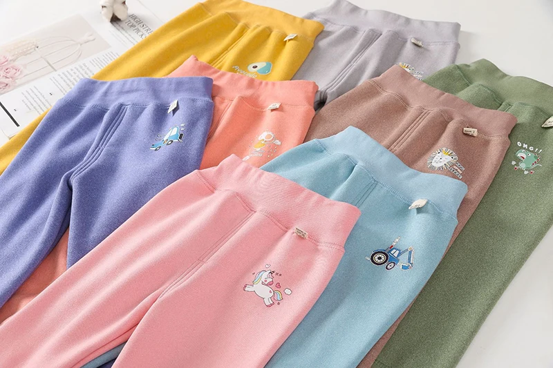 Новые детские теплые брюки для мальчиков и девочек плюс бархатная утепленная