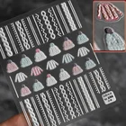 Новинка, мягкая рельефная наклейка для ногтей 5D, дизайнерский Рождественский свитер, белая фотография, Осенний декор, аксессуары для ногтей своими руками