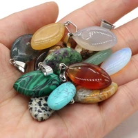 natural stone pendant horse eye shape semi precious stones exquisite charms for jewelry making diy necklace bracelet accessories