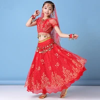 4pcsset new kids belly dance costume set oriental indian dancing costumes belly dance wear dress indian clothes for girls