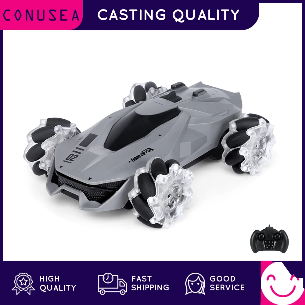 

JJRC Q92 1:24 RC Stunt Car 4WD Remote Control Cars Toy 360Â° Rotating Off Road with Spray Lights Music RC Drift Car Toys for Kids