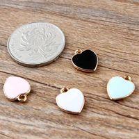 20pcslot trendy heart shape oil drop charms alloy pendant fit for diy bracelet necklace fashion jewelry charms