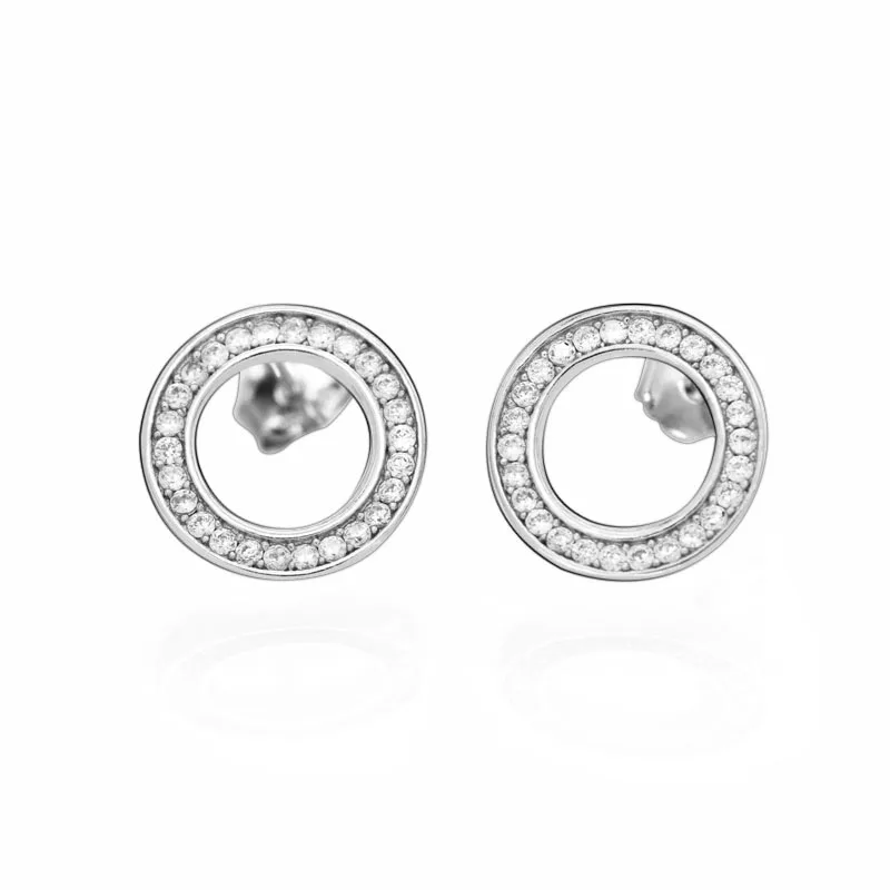 

Tredny 100% 925 Sterling Silver Earrings Round silver inlaid brick Earrings Sterling Silver Jewelry Birthday Women Gift Fashion