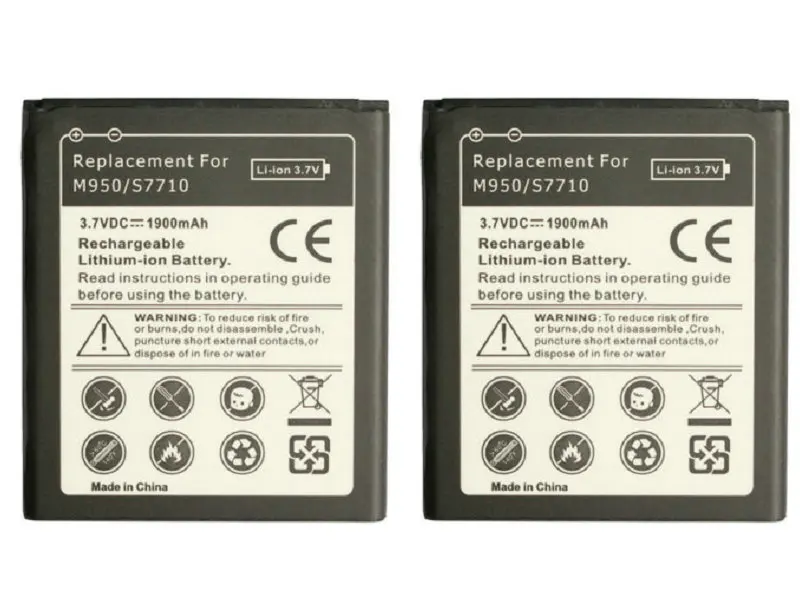

Сменный литий-ионный аккумулятор для Samsung Galaxy Reverb Galaxy Xcover 2 S7710 M950, 1900 мАч, 2 шт./лот