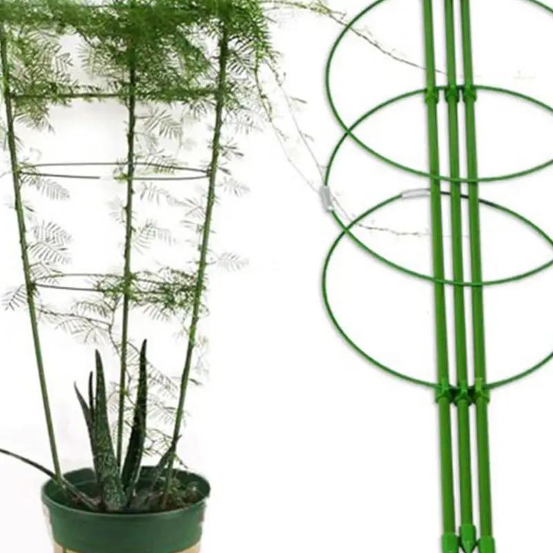 

Plant Support Cages 18 Inches Plant Cages with 3 Adjustable Rings, Pack of 3 (18\")
