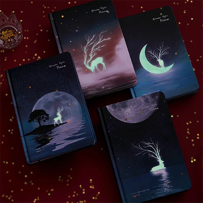 Милый олень световой дневник рисунок блокнот скетчбук 128 листов Kawaii Тетрадь