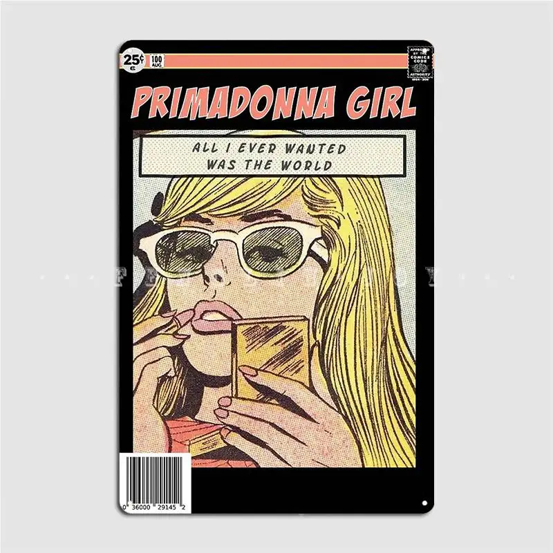 

Primadonna, плакат, металлическая табличка, стена, искусственный клуб, персонализированный фотографический плакат