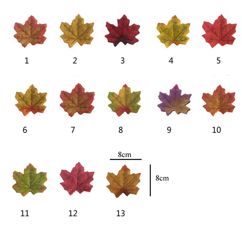 50 100 Pieces Of Maple Leaf Artificial Leaves Simulation Decorative Suitable For Home Wedding Party Decoration | Дом и сад