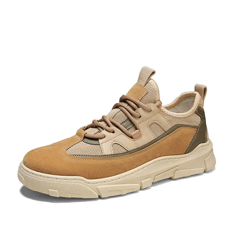 

New Men's Leather Suede Casual Shoes Man Fashion Proefssional Skateboard Shoes Hip Hop Men Sneakers Comfortable Male Flats Shoes