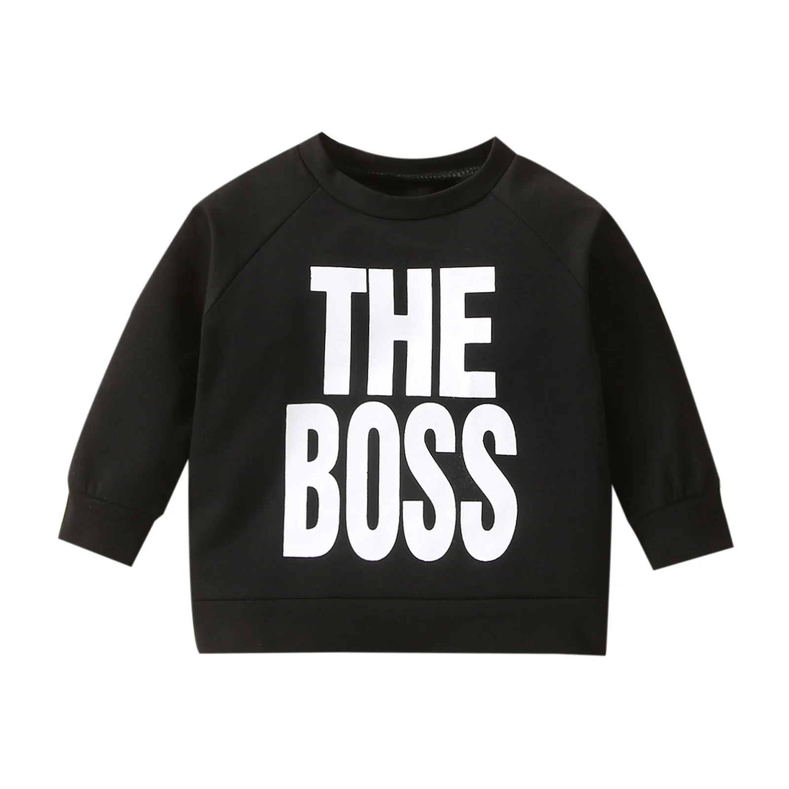 

Newborn Casual Sweatshirt Baby Boys Letter Print Long Sleeve Round Neck Pullover