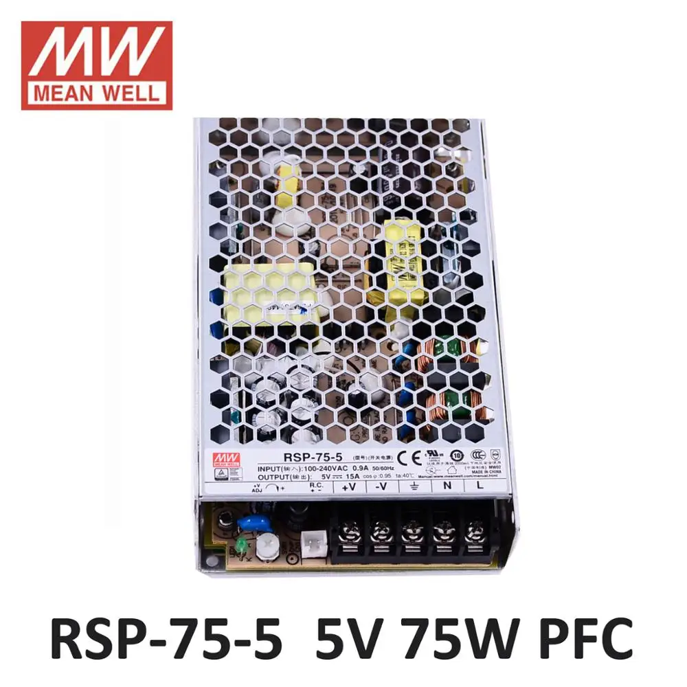 Фото MEAN WELL SP 75W импульсный источник питания PFC 24 в 12 В 48 75 Вт Meanwell Светодиодный драйвер DC MEAN WELL SP 75W импульсный источник питания PFC 24 в 12 В 48 75 Вт Meanwell Светодиодный драйвер DC