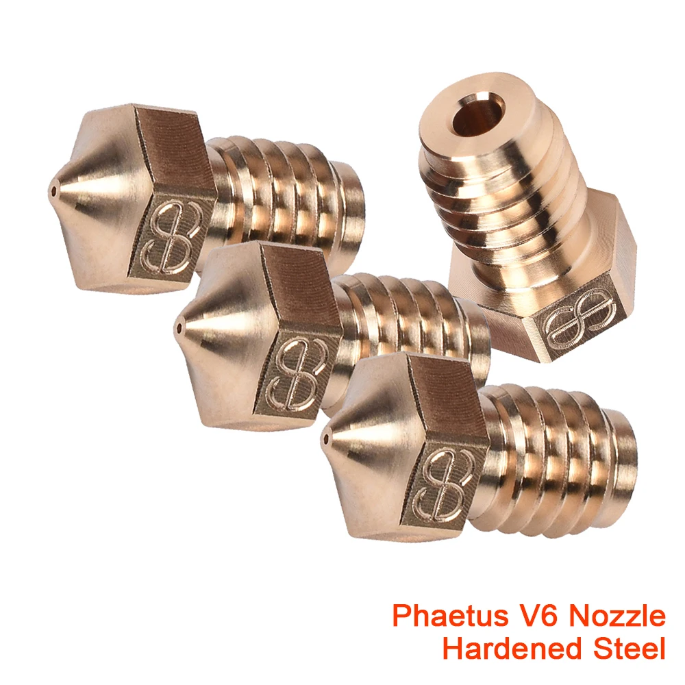 

Phaetus V6 Nozzle High Quality Brass 1.75MM Filament For V6 Hotend Heat Block I3 MK3 3D Printer Parts Extruder 0.2/0.4/0.6/0.8mm
