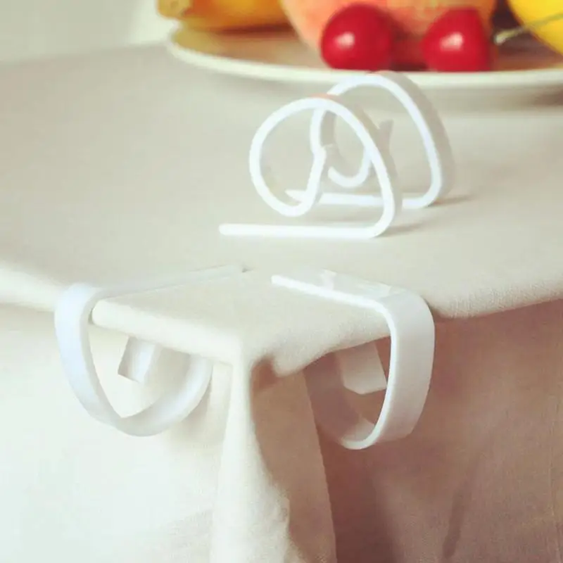 

White Plastic Tablecloth Storage Clip Multifunction Cloth Holder Clamps Picnic Party Fixed Clip