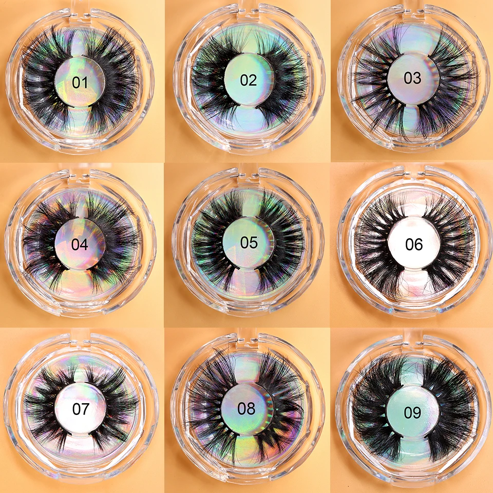 Оптовая продажа натуральные норковые ресницы для наращивания упаковка ресниц 25