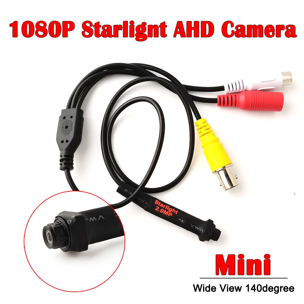Мини-камера видеонаблюдения 1080P Starlight HD 2 МП объектив 8 мм широкий угол обзора 140