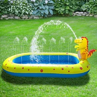 inflatable dinosaur shark splash play mat fountain swimming pool summer outdoor water toys kids backyard garden sprinkler pad