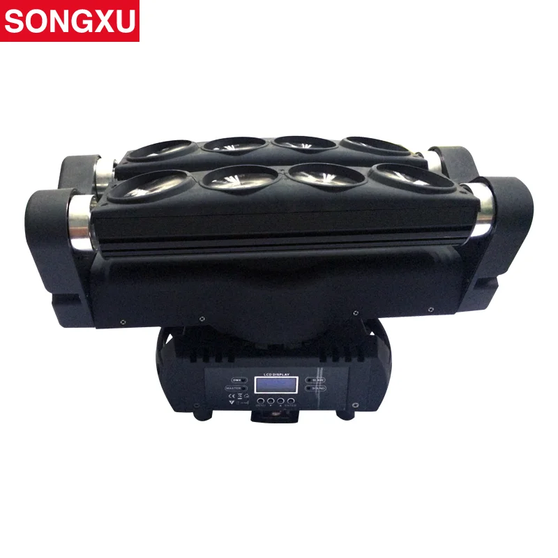 Светодиодный подвижный светильник SONGXU 8x10 Вт 4 в 1 RGBW с движущимся эффектом паук