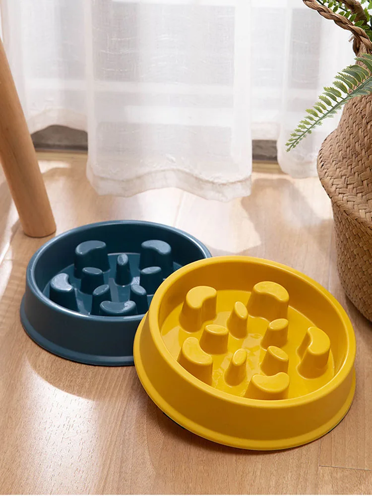 Pet Slow Food Bowl Small Dog Choke-proof Bowl Non-slip Slow Food Feeder Dog Rice Bowl Pet Supplies Available for Cats and Dogs