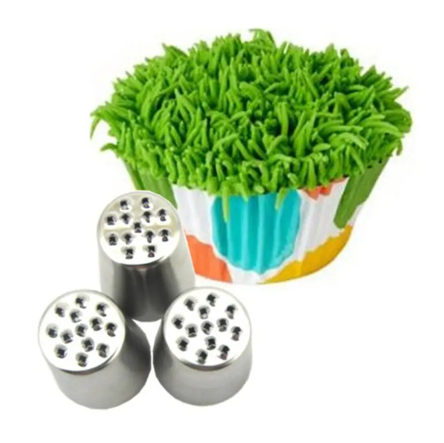 

1/3PC Cake Grass Cream Decoration Tips Set Nozzle Cupcake Head Cake Decorating Tools Pastry Tools Stainless Steel Piping Icing