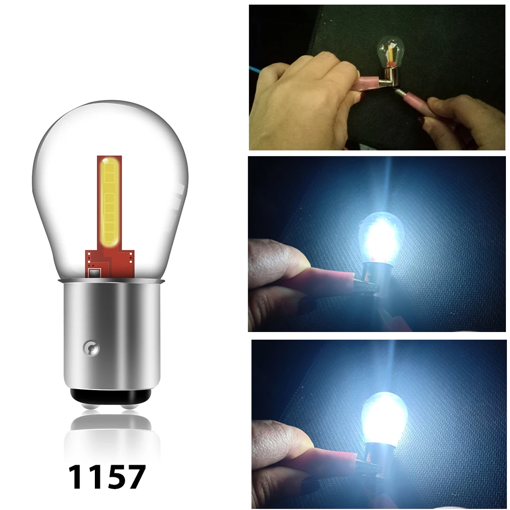 Дневные ходовые огни 12V Белый 1200LM 1156 BA15S P21W Led 1157 BAY15D P21/5W светодиодные лампы