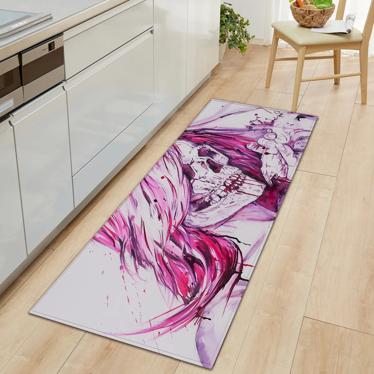 Фланелевый кухонный коврик Zeegle Противоскользящий для ванной прихожей напольный