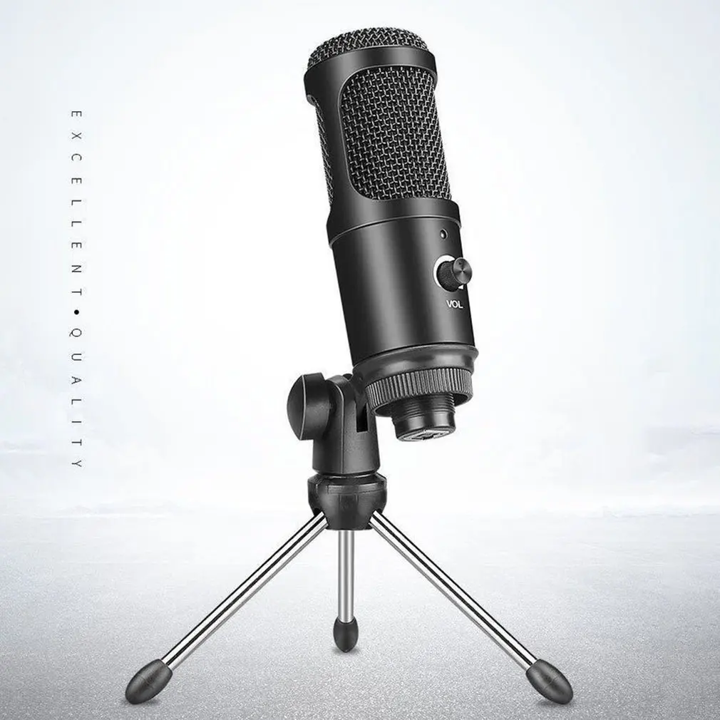 

Metal USB Condenser Recording Microphone For Laptop Windows Cardioid Studio Recording Vocals Voice Over,YouTube