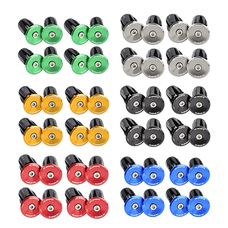 

Hot AD-VG Sports 4 Pairs Aluminum Bar End Plugs Handlebar End Plugs Handlebar Caps for Most Bicycle Mountain Bike Road Bike