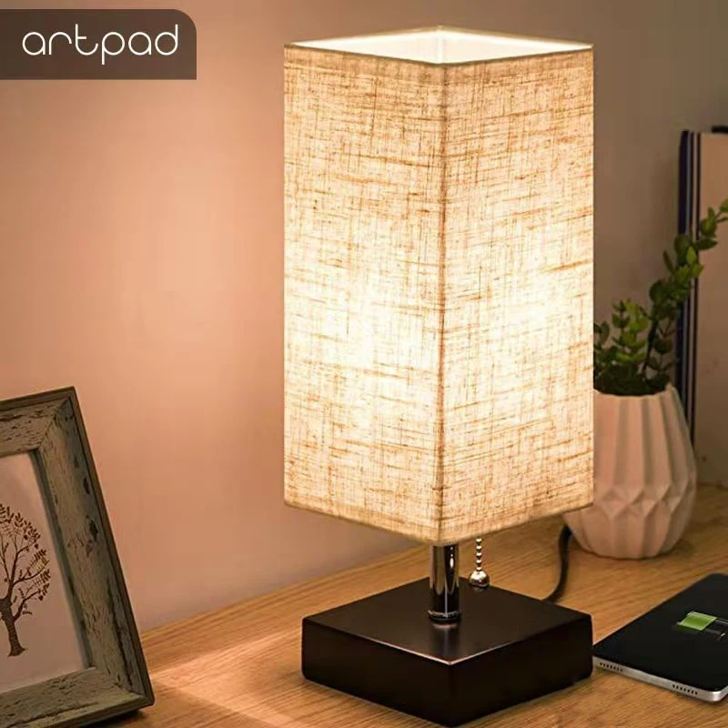 Современный дизайн прикроватные настольные лампы с разъемом ЕС зарядный порт
