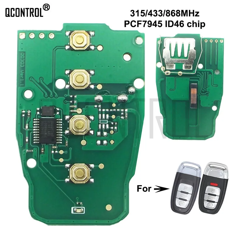Q управление автомобиль дистанционного смарт ключ PCB для Audi A4/S4/A5/S5/Q5 2007 2008 2009 2010 2011