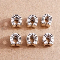15pcs vintage silver color alloy u shape charms beads fit original handmade bracelets necklaces diy craft jewelry making finding