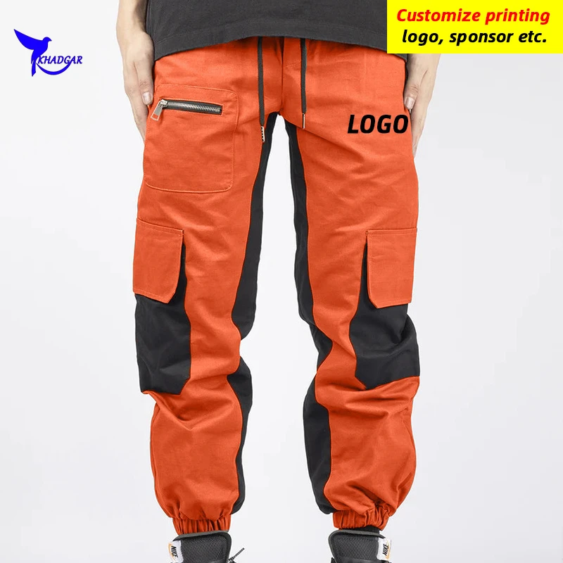 2021 Breathable Men Running Pants with Zipper Pockets Workout Gym Fitness Trousers Joggers Training Bottoms Sportswear Custom