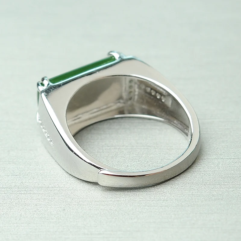 925 серебряные и тианью кольца Нефритовое мужское кольцо натуральное нефритовое