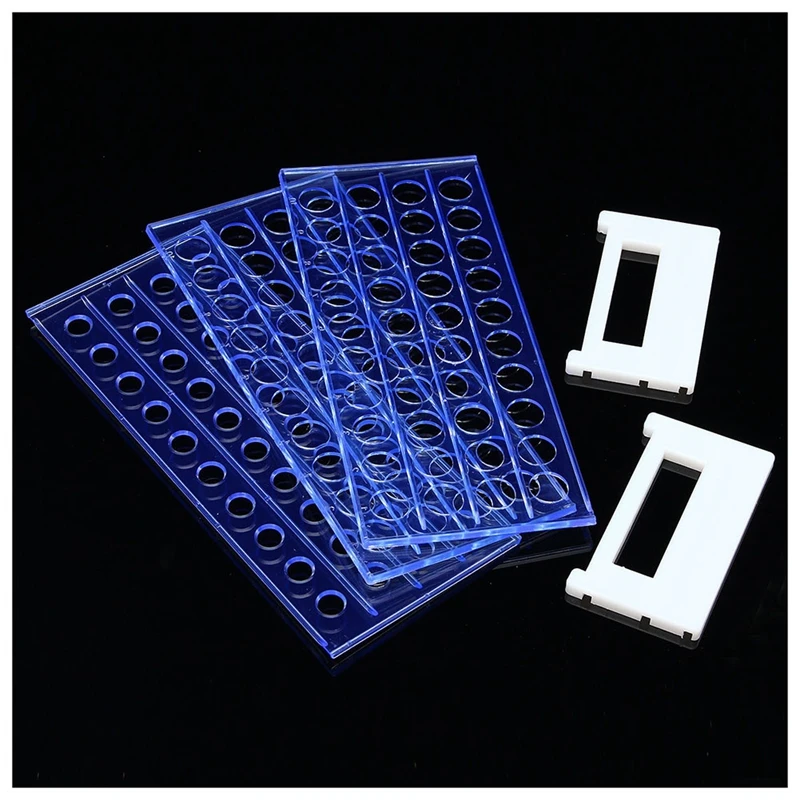 

Plastic 3 Layers Lab Test Tube Rack Holder for 18mm Centrifugal Pipe Stand 40 Holes