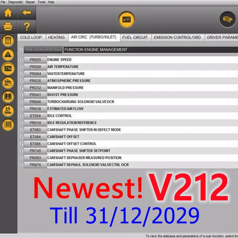 

Can Clip V212 V210 V207 V206 For Renault OBD2 Diagnostic Tool Software For Renault Can Clip + Reprog V191 until 31.12.2029