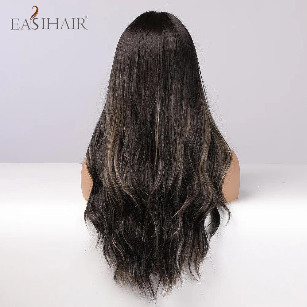 Длинные черные женские парики для косплея синтетические термостойкие