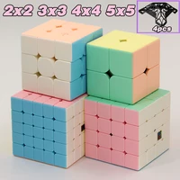 moyu meilong magic cubes macaron 2 3 4 5 2x2 3x3 4x4 5x5 professional speed pink cube 2x2x2 3x3x3 4x4x4 5x5x5 stickerless puzzle