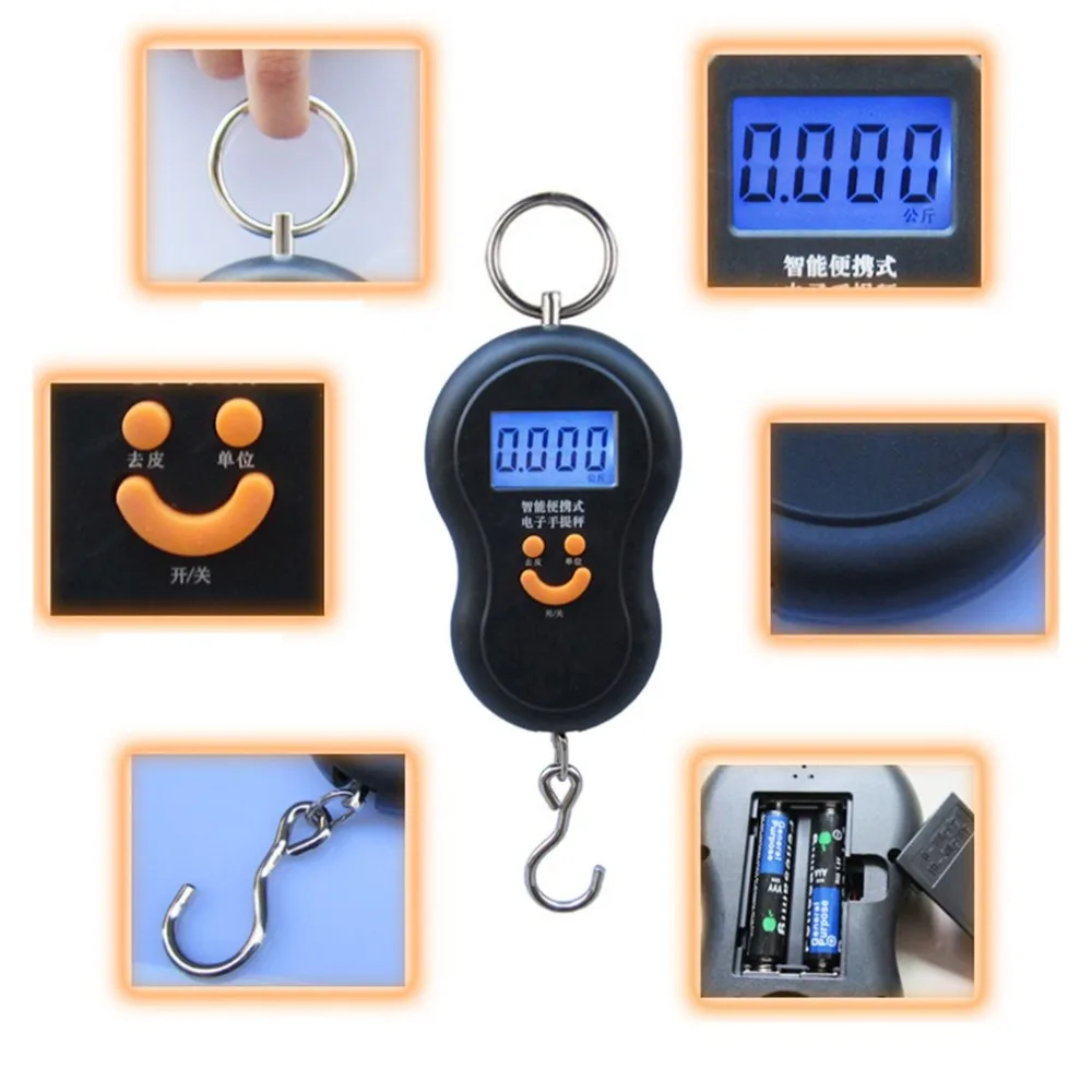 Portable electronic scale gourd-shaped portable mini luggage express 50kg Baggage express scale