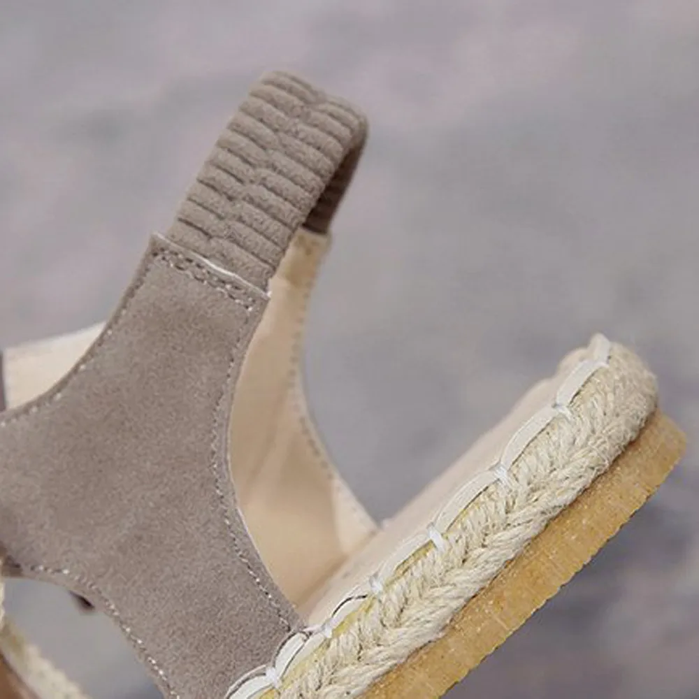 

Fashion shoes Women Girl Rome Sandals Bandage Bottom Espadrilles Holiday Sandals cuero genuino mujer zapatos #4