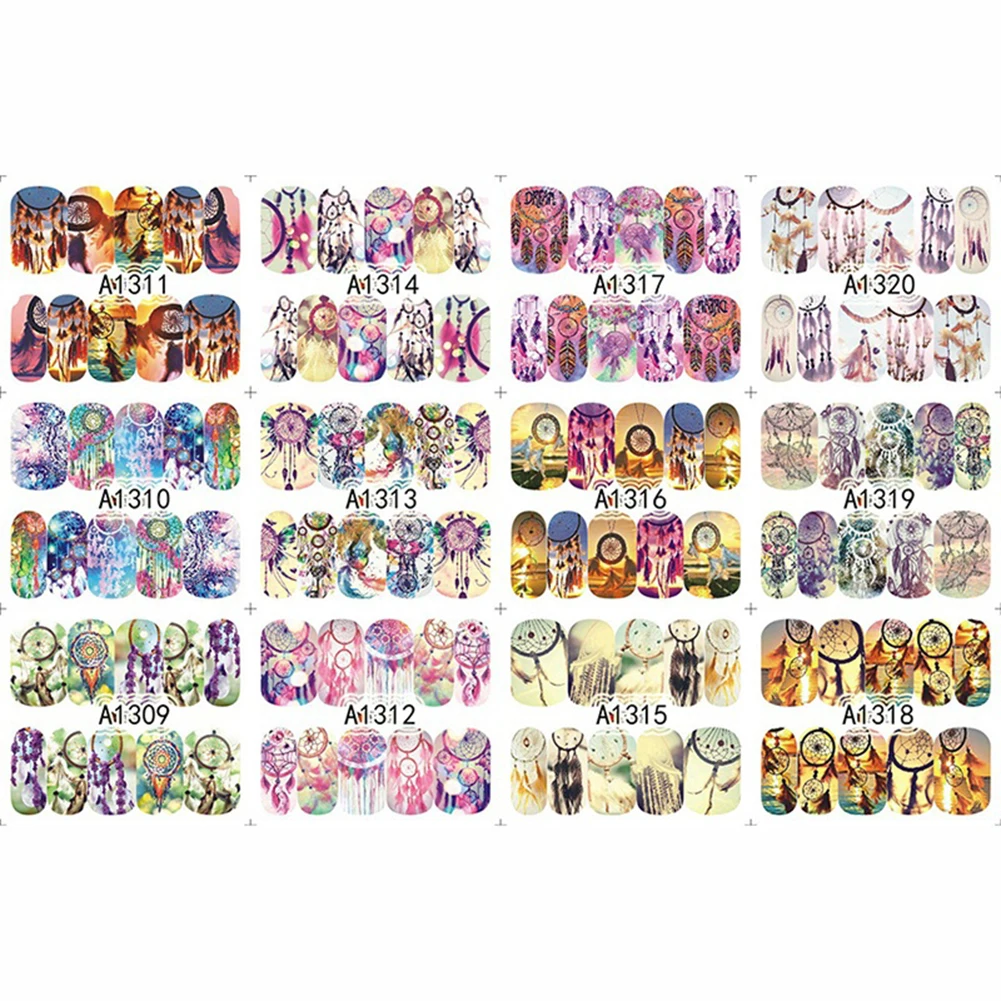 1 Big Sheet Water Transfer Dream Catcher Series Nail Art Sticker DIY Decal Decor | Красота и здоровье