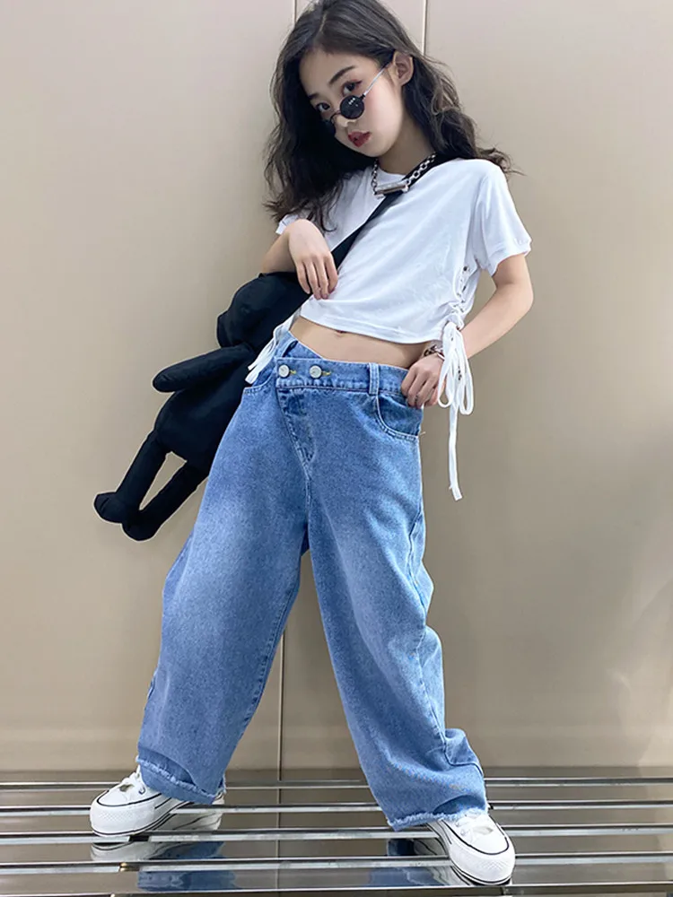 

Baby Girl Fashion Design Short-sleeved T-shirt Summer New Children's All-match Solid Color Short Bottoming Shirt Top Cotton