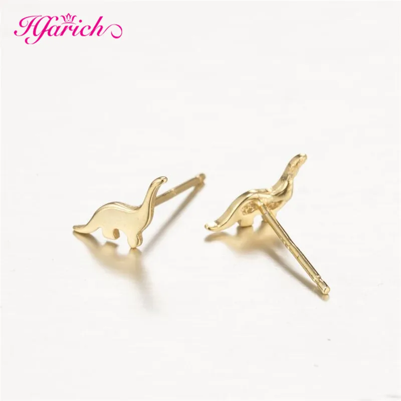 

Small Cute Dinosaur Stud Earrings for Women Girls Fashion Gold Earings Jewelry 2021 Hypoallergenic Earrings Butterfly Studs Gift